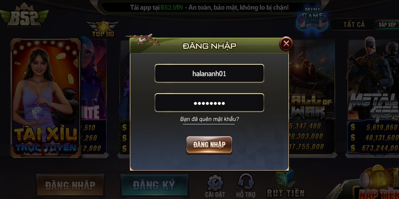 Đăng nhập an toàn với vài bước đơn giản tại cổng game