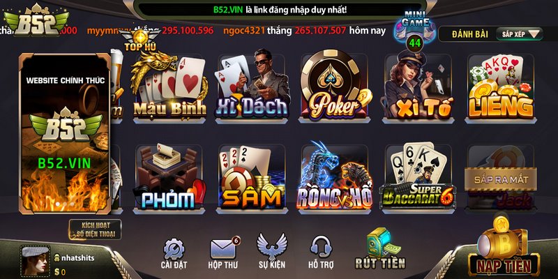 Khái niệm về game Baccarat B52  